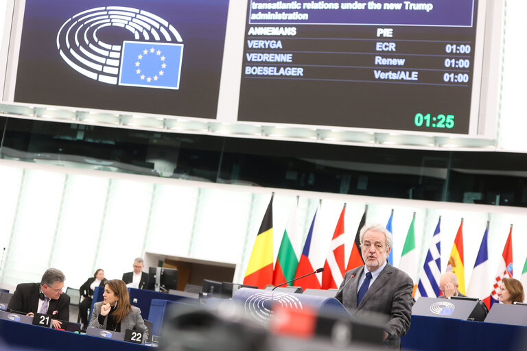 Fotografija 22: EP Plenary session - Geopolitical and economic implications for the transatlantic relations under the new Trump administration