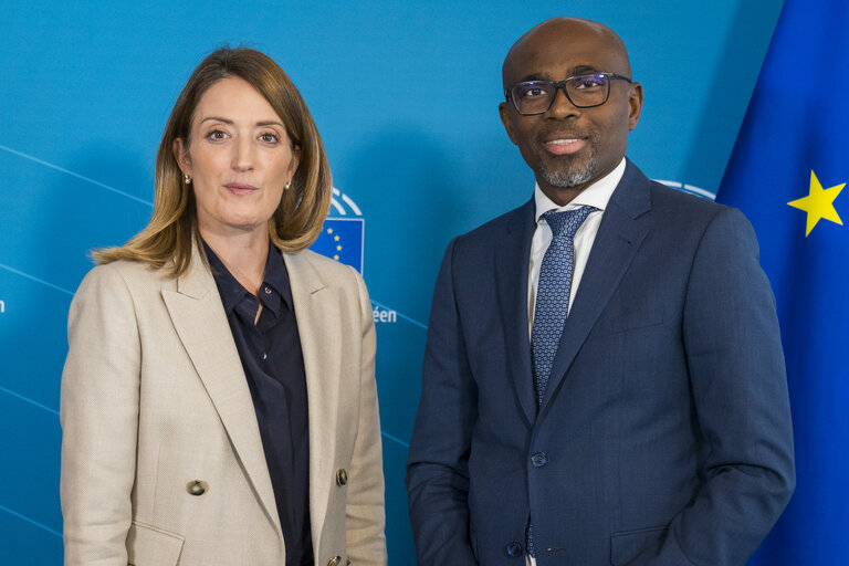 Roberta METSOLA, EP President meets with Ben Issa OUSSENI, President of the Departmental Council of Mayotte