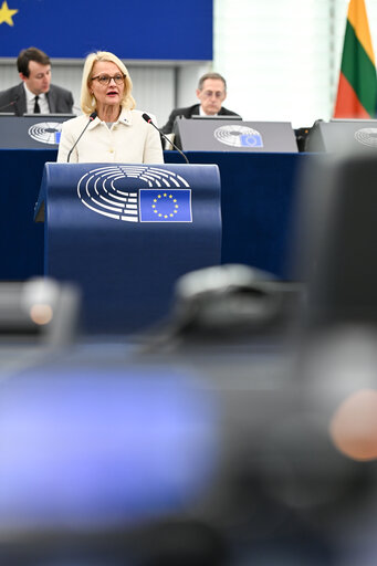 Photo 49: EP Plenary session - Need to detect and to counter sabotage by the Russian shadow fleet, damaging critical undersea infrastructure in the Baltic Sea