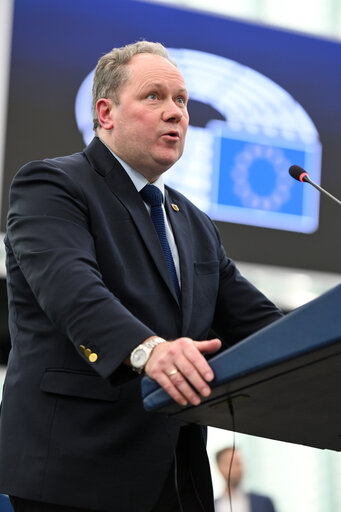 Photo 44: EP Plenary session - Need to detect and to counter sabotage by the Russian shadow fleet, damaging critical undersea infrastructure in the Baltic Sea