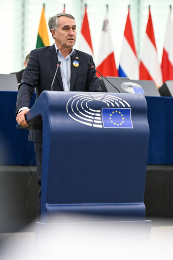 Photo 41: EP Plenary session - Need to detect and to counter sabotage by the Russian shadow fleet, damaging critical undersea infrastructure in the Baltic Sea