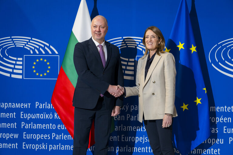 Foto 35: Roberta METSOLA, EP President meets with Rosen ZHELYAZKOV, Bulgarian Prime Minister