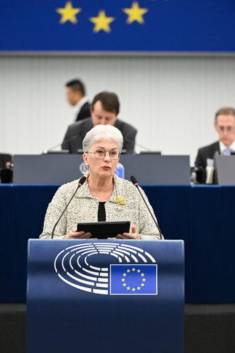 Photo 28: EP Plenary session - Need to detect and to counter sabotage by the Russian shadow fleet, damaging critical undersea infrastructure in the Baltic Sea