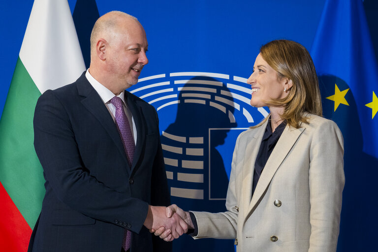 Foto 36: Roberta METSOLA, EP President meets with Rosen ZHELYAZKOV, Bulgarian Prime Minister