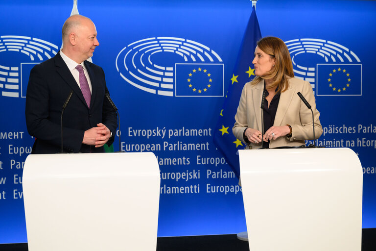 Foto 23: Roberta METSOLA, EP President meets with Rosen ZHELYAZKOV, Bulgarian Prime Minister