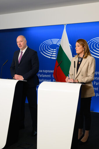 Roberta METSOLA, EP President meets with Rosen ZHELYAZKOV, Bulgarian Prime Minister