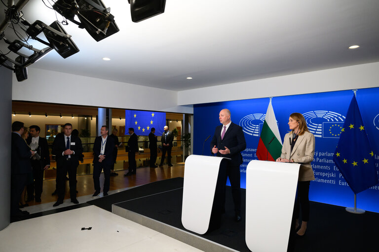 Roberta METSOLA, EP President meets with Rosen ZHELYAZKOV, Bulgarian Prime Minister