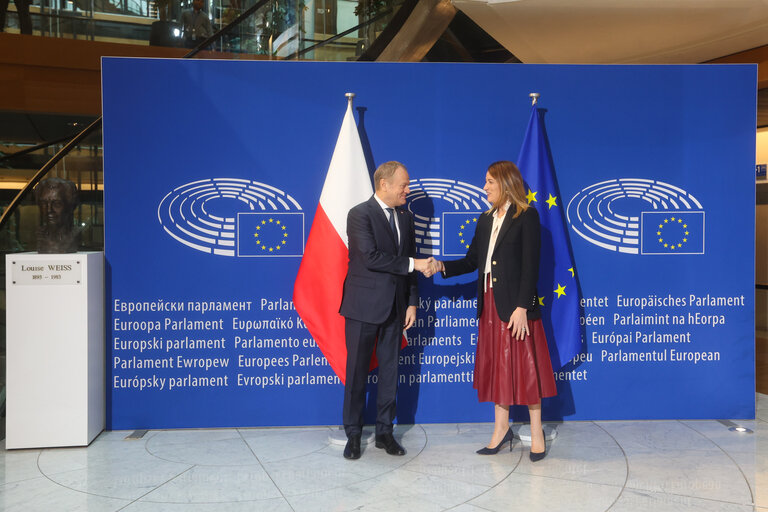 Foto 10: Roberta METSOLA, EP President meets with Donald TUSK, Polish Prime Minister