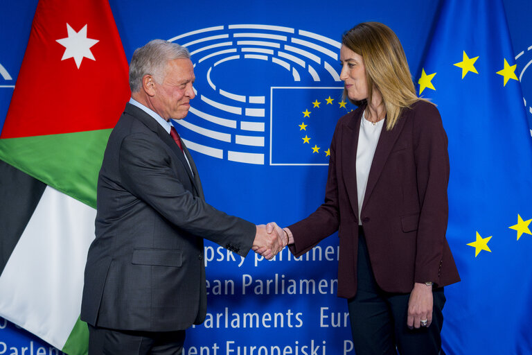 Valokuva 9: Roberta METSOLA, EP President meets with Abdullah II bin Al-Hussein, King of Jordan