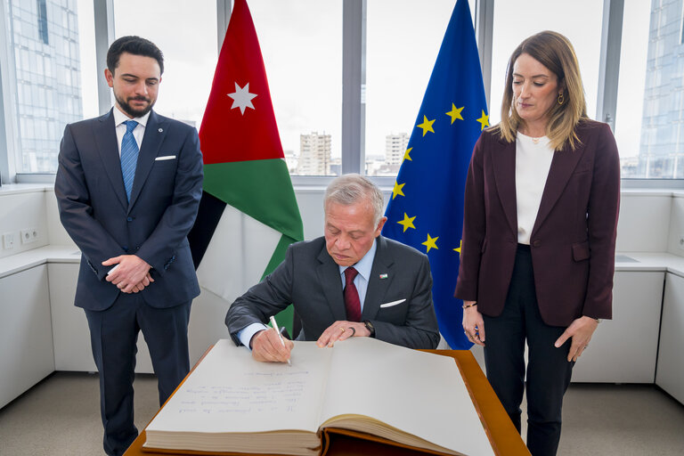 Valokuva 7: Roberta METSOLA, EP President meets with Abdullah II bin Al-Hussein, King of Jordan