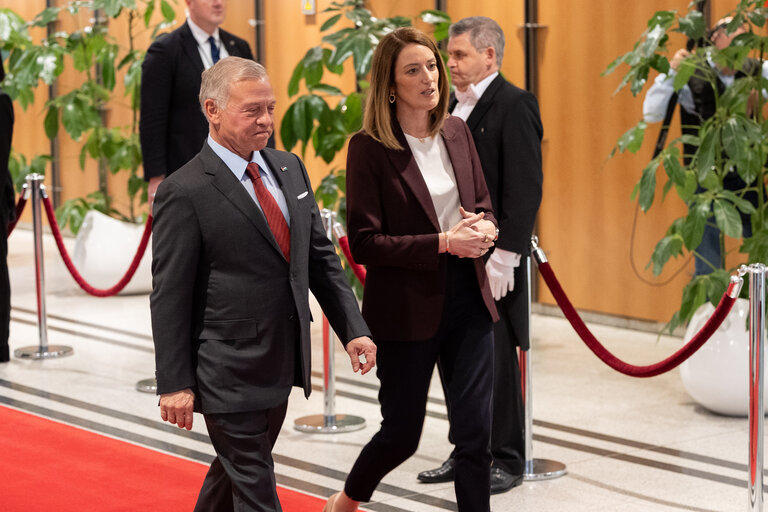 Valokuva 22: Roberta METSOLA, EP President meets with Abdullah II bin Al-Hussein, King of Jordan