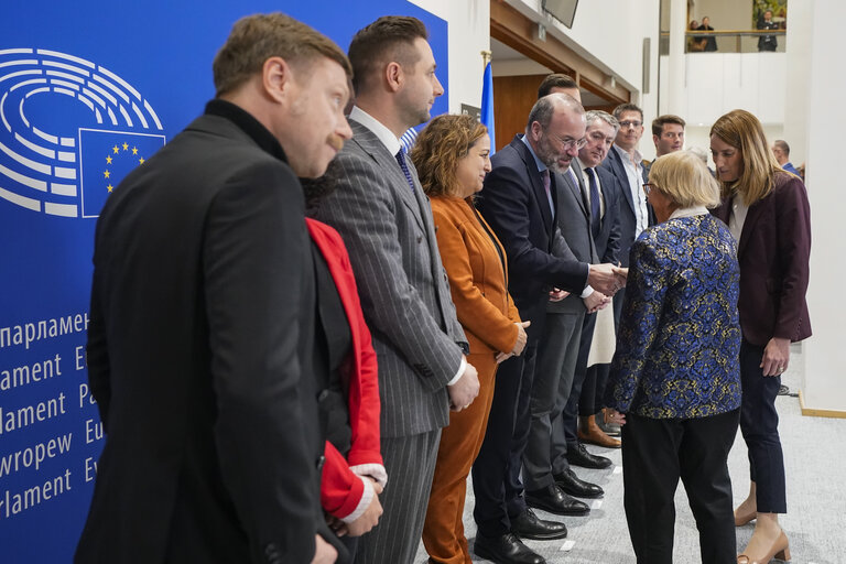 Holocaust Remembrance Day - Group photo with the leaders of political groups