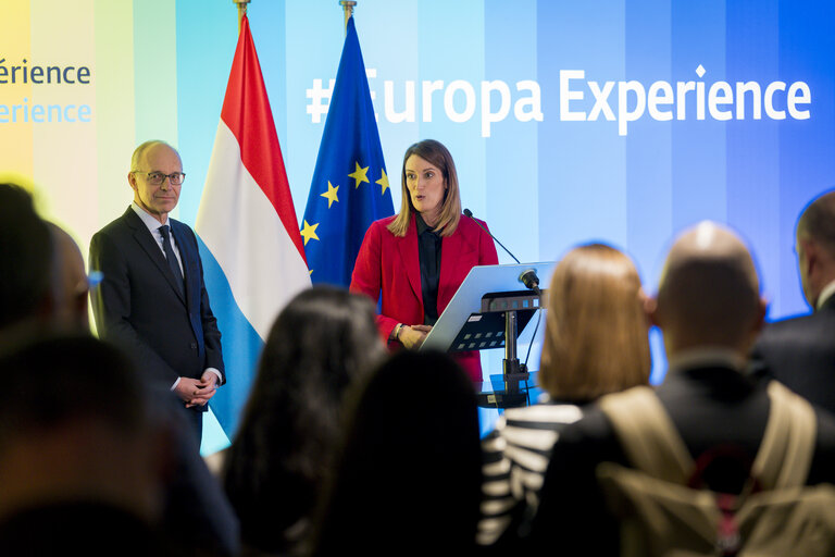 Φωτογραφία 16: Inauguration of the Europa Experience in Luxembourg with the presence of Roberta METSOLA, EP President