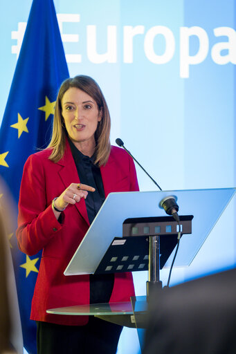 Φωτογραφία 14: Inauguration of the Europa Experience in Luxembourg with the presence of Roberta METSOLA, EP President