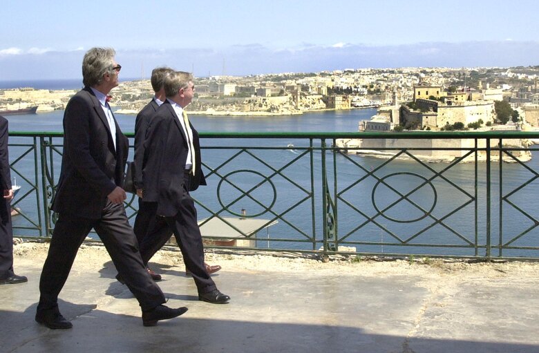 Pat COX, EP President during his official visit in Malta, May 21, 2002..