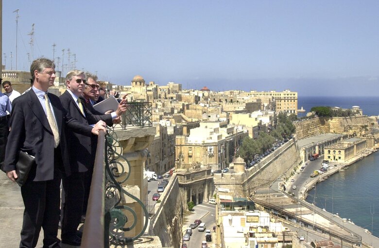 Pat COX, EP President during his official visit in Malta, May 21, 2002..