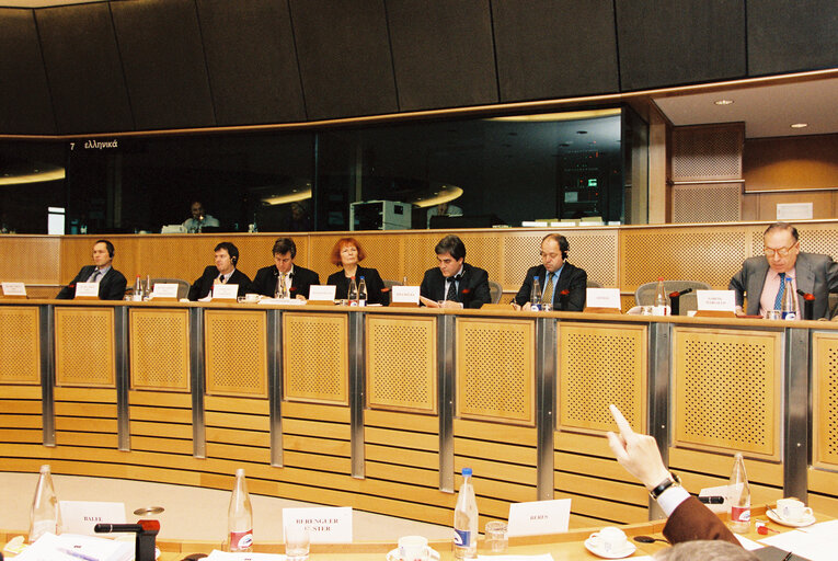 ECON committee meeting in the EP in Brussels