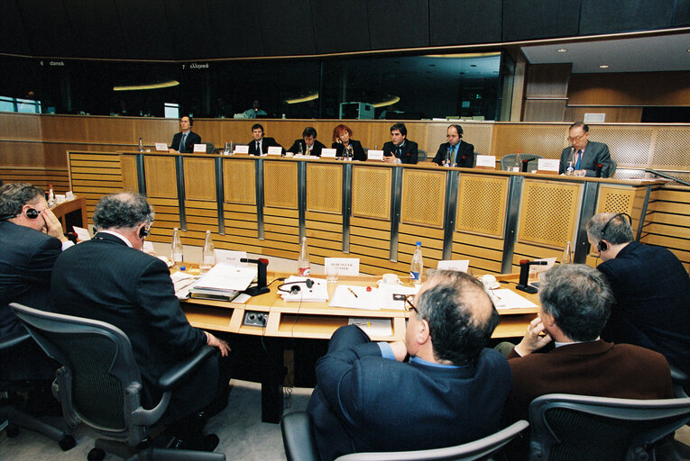 ECON committee meeting in the EP in Brussels