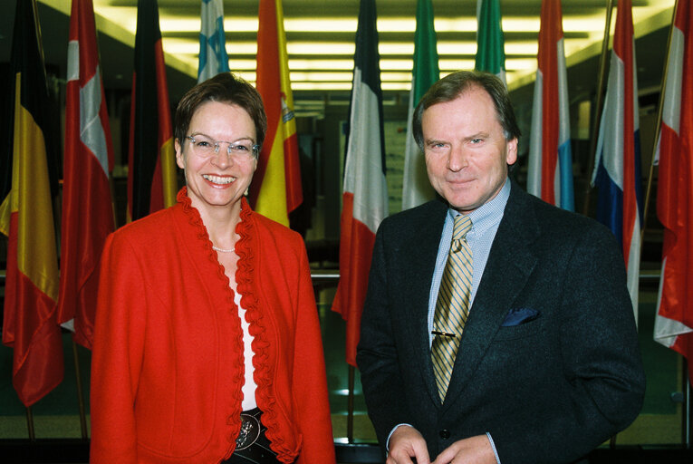 Portrait of a MEP with her guest