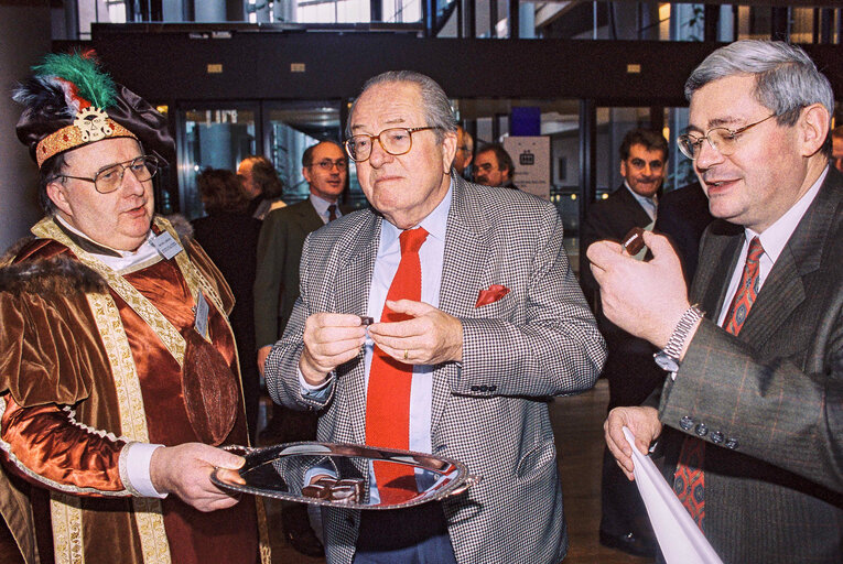Action of French chocolate makers at the European Parliament in Strasbourg