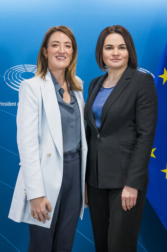 Fotografie 5: Roberta METSOLA, EP President meets with Sviatlana TSIKHANOUSKAYA Leader of Belarusian democratic opposition