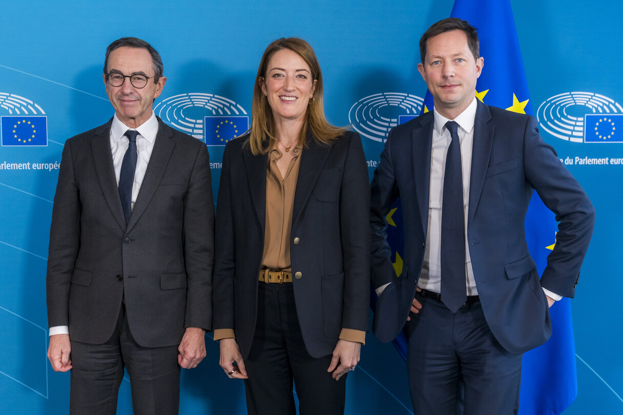 Roberta METSOLA, EP President meets with Bruno RETAILLEAU, French Minister of the Interior