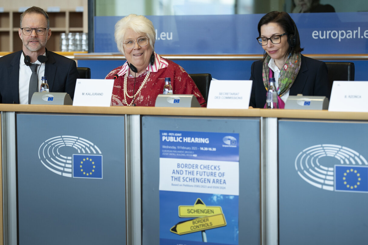 LIBE  PETI joint Public Hearing ' Border checks and the future of the Schengen area '..