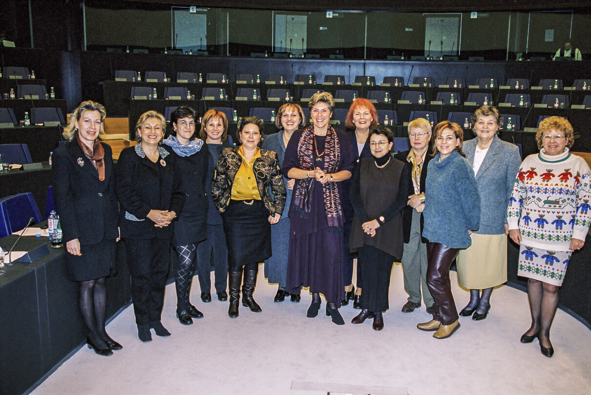 Family picture in the EP in Strasbourg