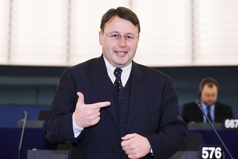 Fotografie 1: Paul RÜBIG in the EP in Strasbourg