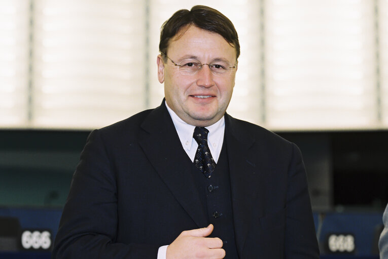 Fotografie 2: Paul RÜBIG in the EP in Strasbourg
