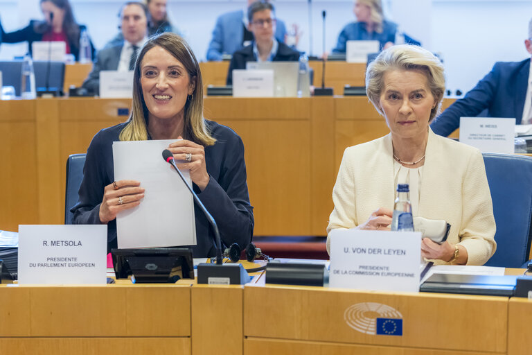 Meeting of the EP Conference of Presidents in the presence of Ursula VON DER LEYEN, President of the European Commission