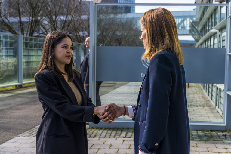 Suriet 5: Roberta METSOLA, EP President meets with the guests of  the International Women's Day