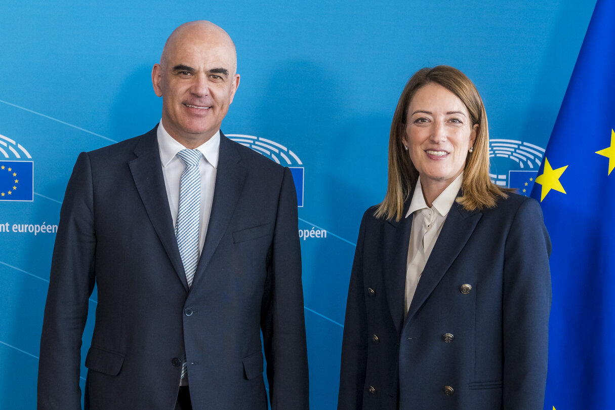 Roberta METSOLA, EP President meets with Alain BERSET, Secretary general of the Council of Europe