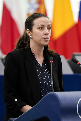 Fotografija 13: EP Plenary session - 100 days of the new Commission – Delivering on Defence, Competitiveness, Simplification and Migration as our priorities