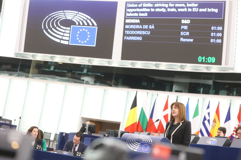 Fotografija 39: EP Plenary session - Union of Skills: striving for more and better opportunities to study, train or work in the EU and to bring our talents back home