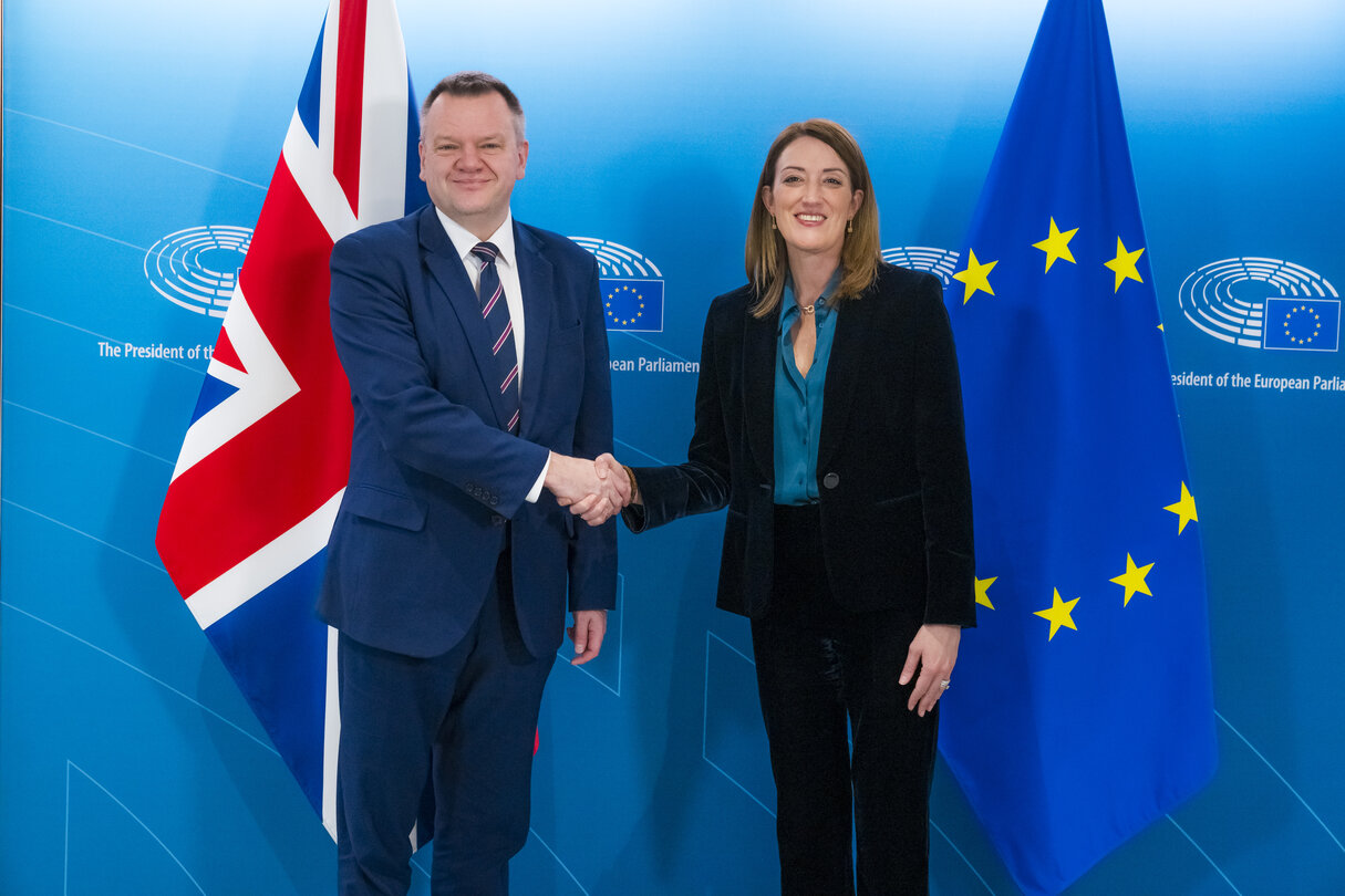 Roberta METSOLA, EP President meets with Nick THOMAS-SYMONDS, British Minister for the constitution and European Union relations
