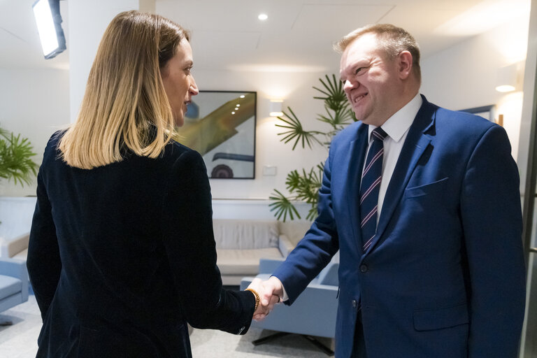 Roberta METSOLA, EP President meets with Nick THOMAS-SYMONDS, British Minister for the constitution and European Union relations