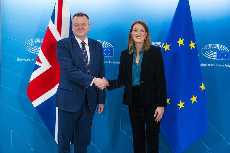 Roberta METSOLA, EP President meets with Nick THOMAS-SYMONDS, British Minister for the constitution and European Union relations