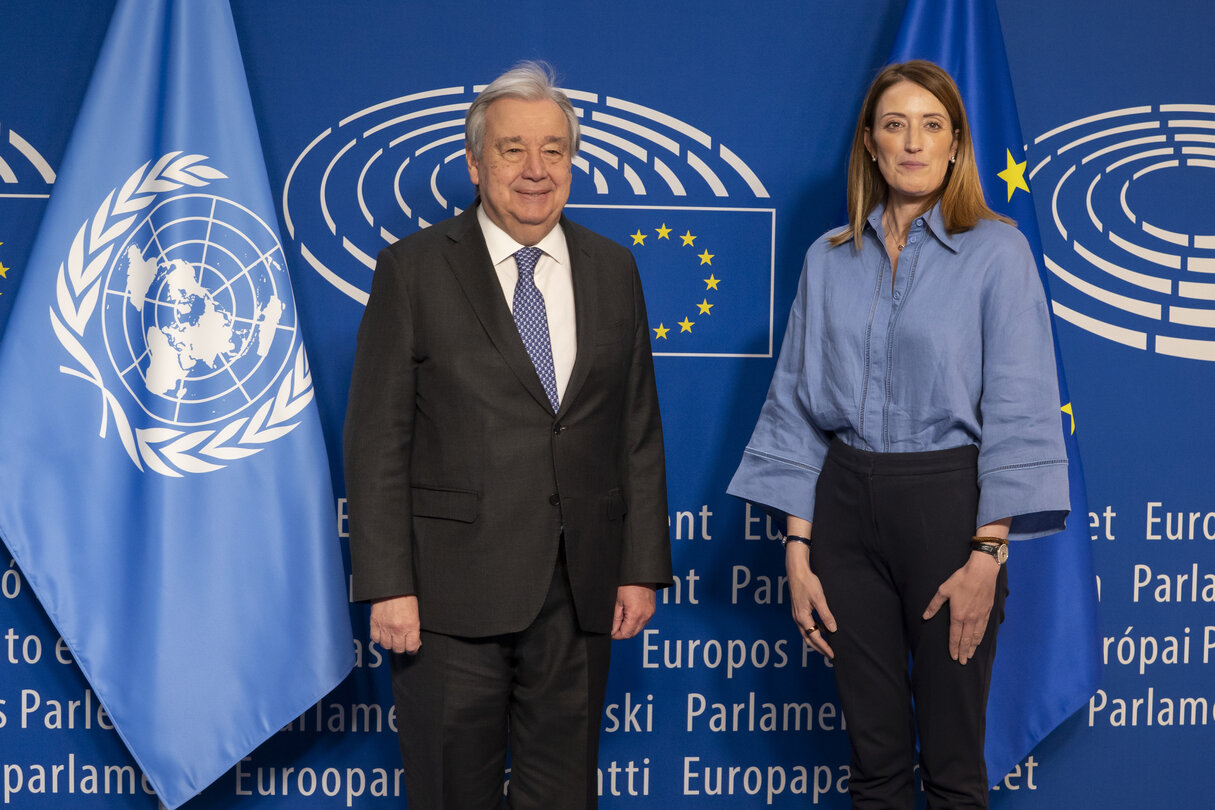 Roberta METSOLA, EP President meets with Antonio GUTERRES, Secretary-General of the United Nations