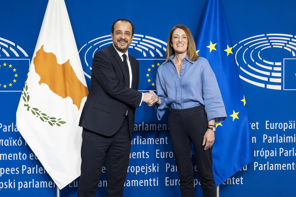 Roberta METSOLA, EP President meets with Nikos CHRISTODOULIDES, President of the Republic of Cyprus