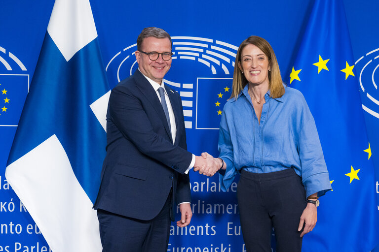 Fotografie 2: Roberta METSOLA, EP President meets with Petteri ORPO, Finnish Prime Minister