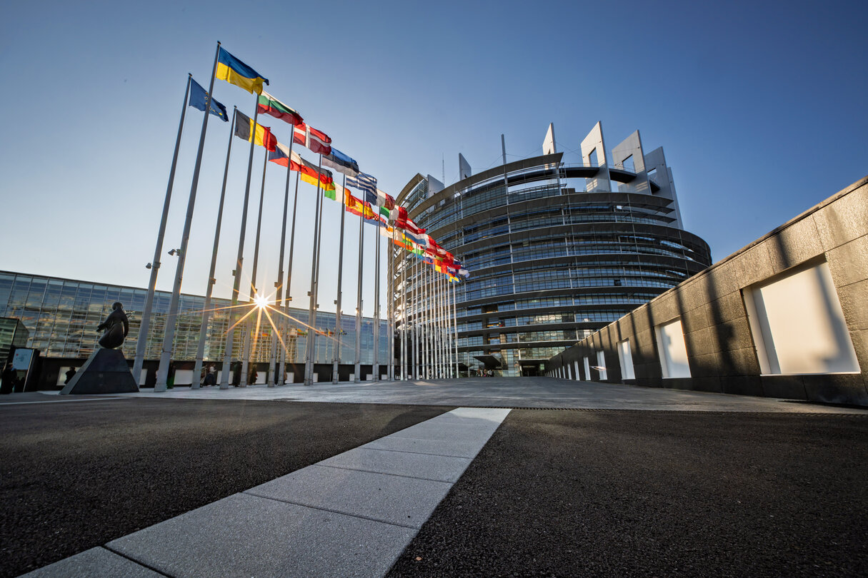 Outside view of the EP headquarters in Strasbourg