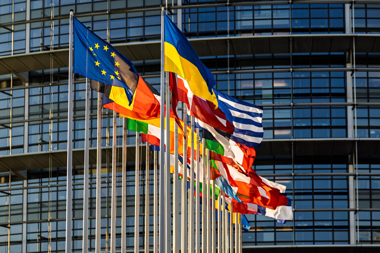 Outside view of the EP headquarters in Strasbourg