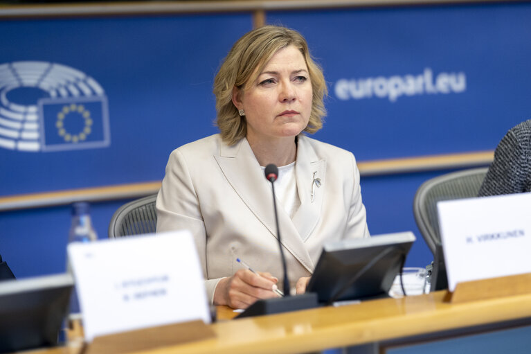 Fotografie 5: JURI - Exchange of views with Executive Vice-President for Tech Sovereignty, Security and Democracy Henna Virkkunen