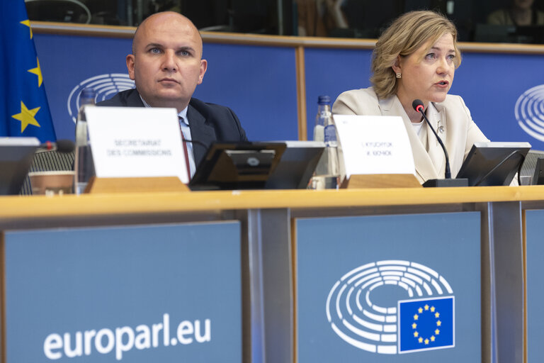 Fotografie 17: JURI - Exchange of views with Executive Vice-President for Tech Sovereignty, Security and Democracy Henna Virkkunen