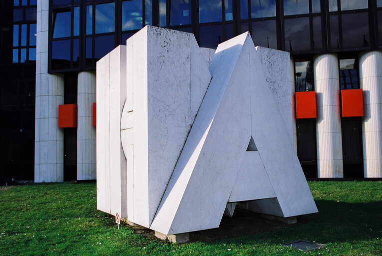 Sculpture in front of the European Parliament in Strasbourg