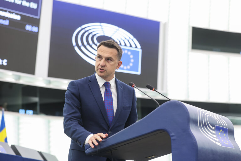 Fotografie 1: EP Plenary session - A unified EU response to unjustified US trade measures and global trade opportunities for the EU
