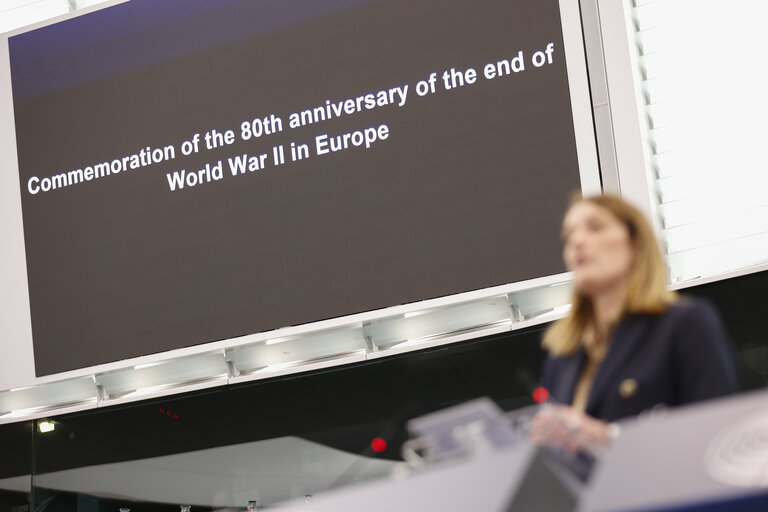 Photo 4: EP Plenary session - Commemoration 80th anniversary end of World War II in Europe