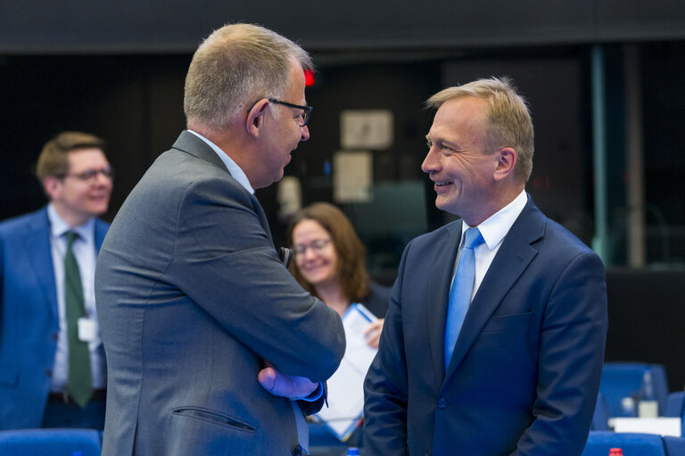 Meeting of the EP Conference of Presidents in the presence of Piotr SERAFIN, European Commissioner for Budget, Anti-Fraud and Public Administration