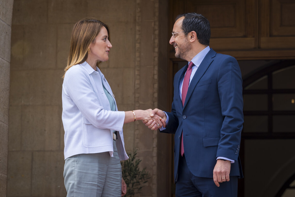 Official visit by Roberta METSOLA, EP President to Nicosia (Cyprus) - Meeting with Nikos CHRISTODOULIDES, President of Cyprus